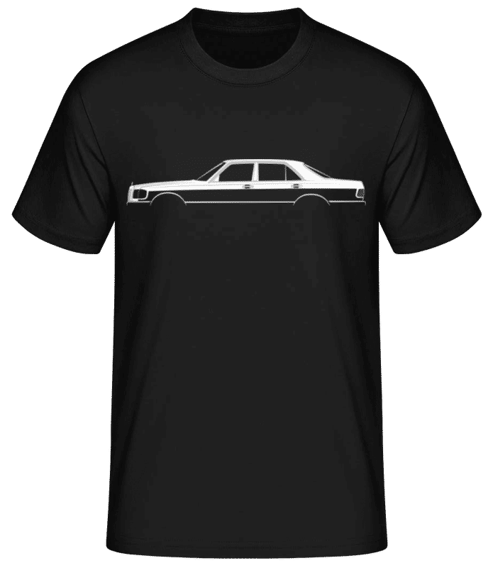 Preview: 'Mercedes 500 SE W126' Silhouette - Men's Basic T-Shirt - Black - Front