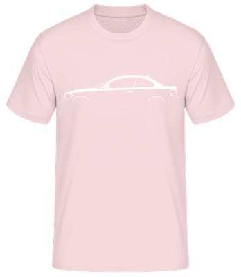 'BMW 1 Series Coupe (E82)' Silhouette - T-shirt standard Homme - Rose - Devant
