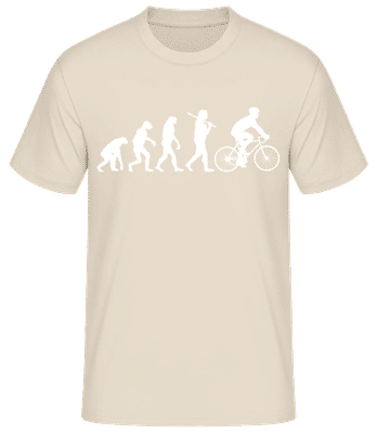 Evolution Of Cycling - Männer Basic T-Shirt - Creme - Vorne