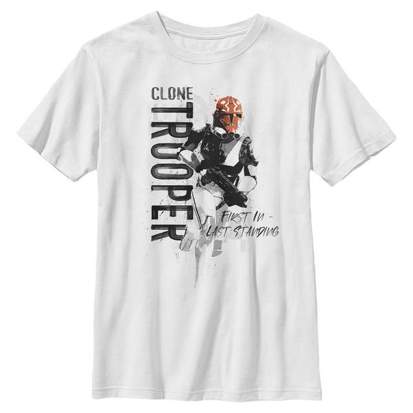 Aperçu: Star Wars - The Clone Wars - Clone Trooper Trooper Running - Enfant T-shirt - Blanc - Devant
