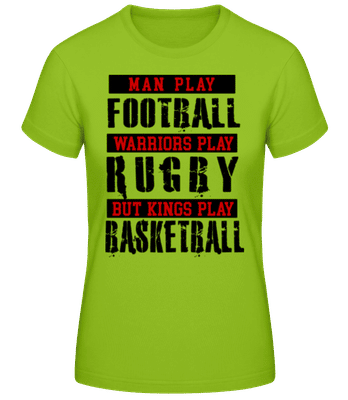 Kings Play Basketball - T-shirt femme B&C - Citron vert - Devant