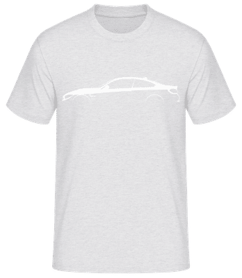 'BMW M4 Coupe F82' Silhouette - Pánske basic tričko - Melírovo šedá - Predné