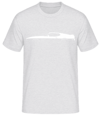 'Ford Mustang Mach 1 (1971)' Silhouette - Men's Basic T-Shirt - Heather grey - Front