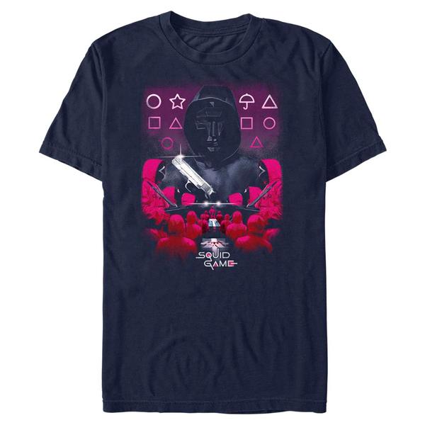 Vorschau: Netflix - Squid Game - Front Man Faceless Fiends - Männer T-Shirt - Marine - Vorne