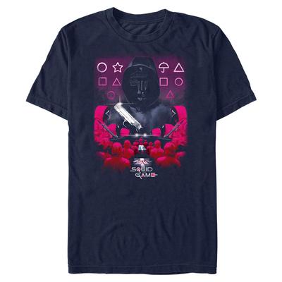 Netflix - Squid Game - Front Man Faceless Fiends - Men's T-Shirt - Navy - Front