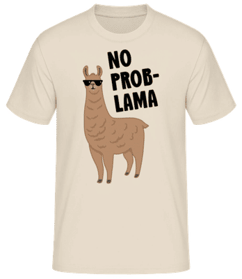 No Problama - Männer Basic T-Shirt - Creme - Vorne