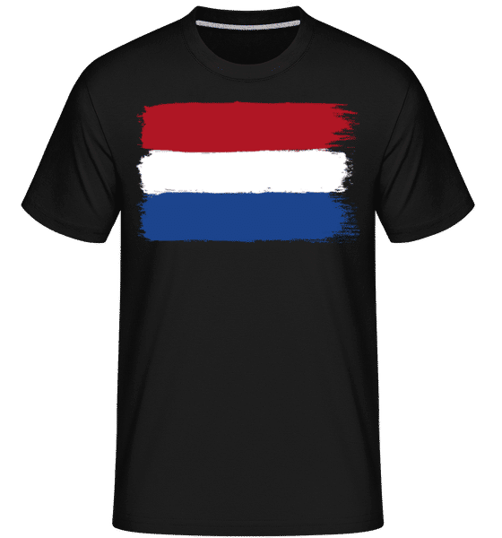Preview: Country Flag Netherlands - Shirtinator Men's T-Shirt - Black - Front