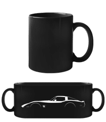 'Chevrolet Corvette C3 Coll.' Silhouette · Schwarze Tasse