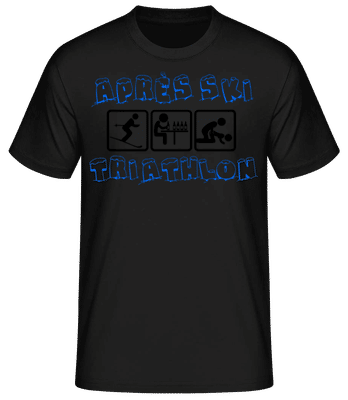 Après Ski Triathlon - Männer Basic T-Shirt - Schwarz - Vorne