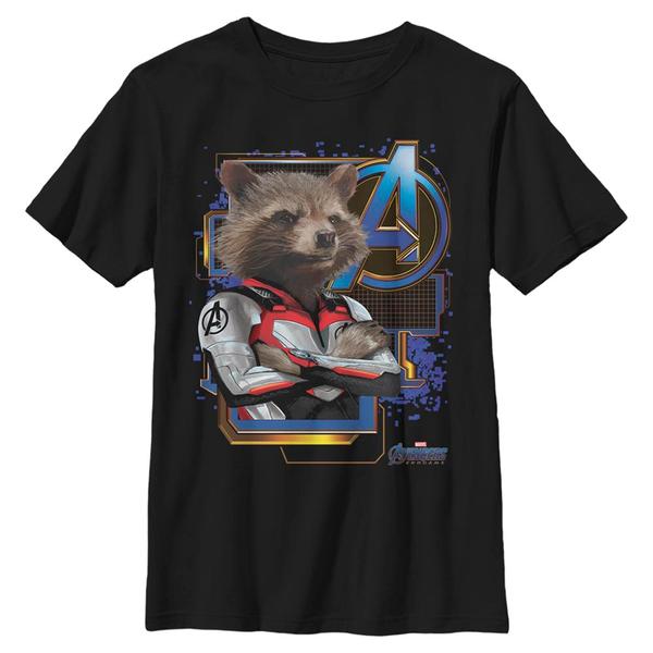 Aperçu: Marvel - Avengers Endgame - Rocket Space Raccon - Enfant T-shirt - Noir - Devant