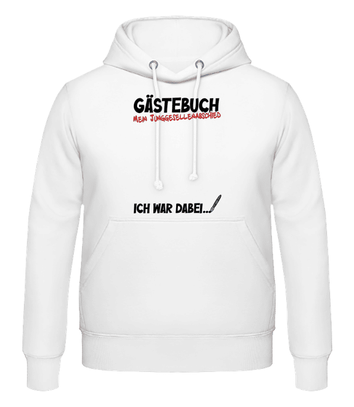 Vorschau: Junggesellenabschied JGA Gästebuch - Männer Hoodie - Weiß - Vorne
