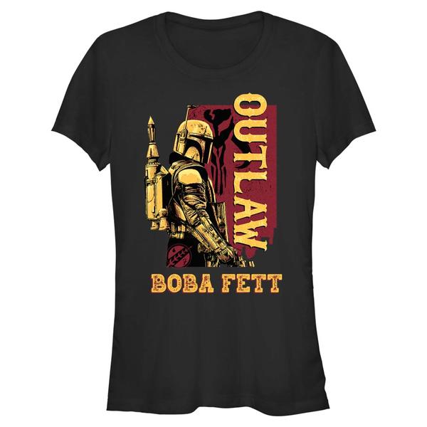Star Wars - Book of Boba Fett - Boba Fett Outlaw - Femme T-shirt - Noir - Devant