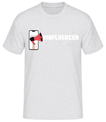 Influencer - Men's Basic T-Shirt - Heather grey - Front
