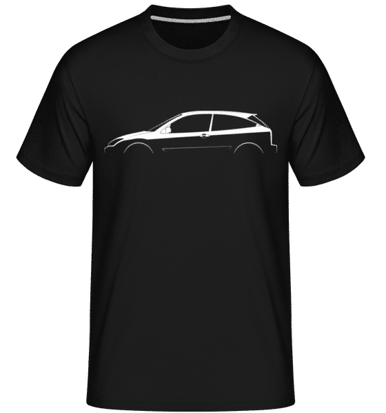 Aperçu: 'Ford Focus SVT Mk I' Silhouette -  T-Shirt Shirtinator homme - Noir - Devant