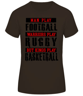 Kings Play Basketball - T-shirt femme B&C - Marron - Devant