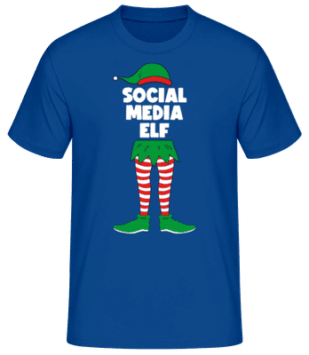 Social Media Elf - Männer Basic T-Shirt - Royalblau - Vorne