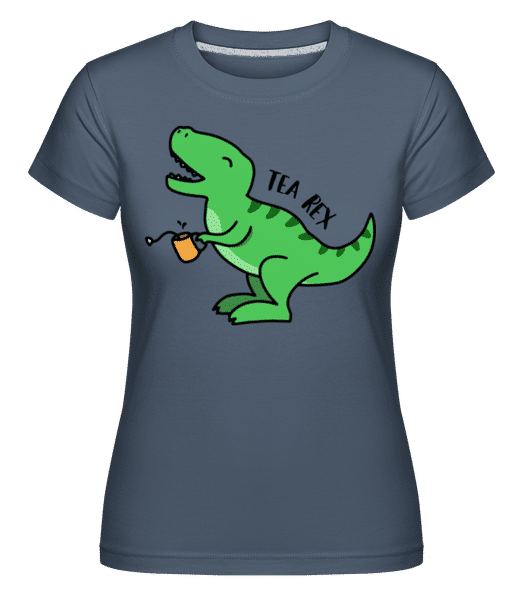 Preview: Tea Rex -  Shirtinator Women's T-Shirt - Denim - Front