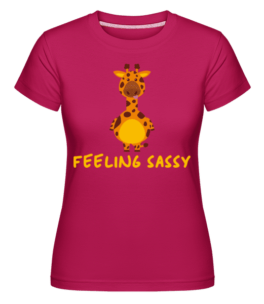 Preview: Giraffe Feeling Sassy -  Shirtinator Women's T-Shirt - Magenta - Front