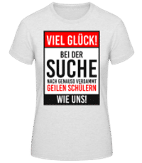 Schüler Lehrer Abschied - Frauen Basic T-Shirt - Grau meliert - Vorne