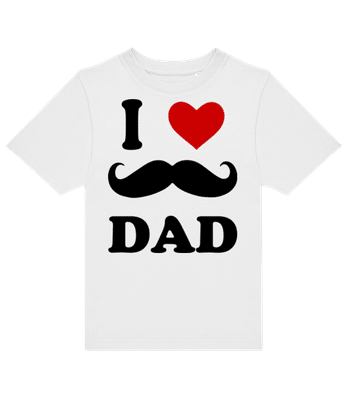 I Love Dad Beard - Camiseta niño B&C - Blanco - delante
