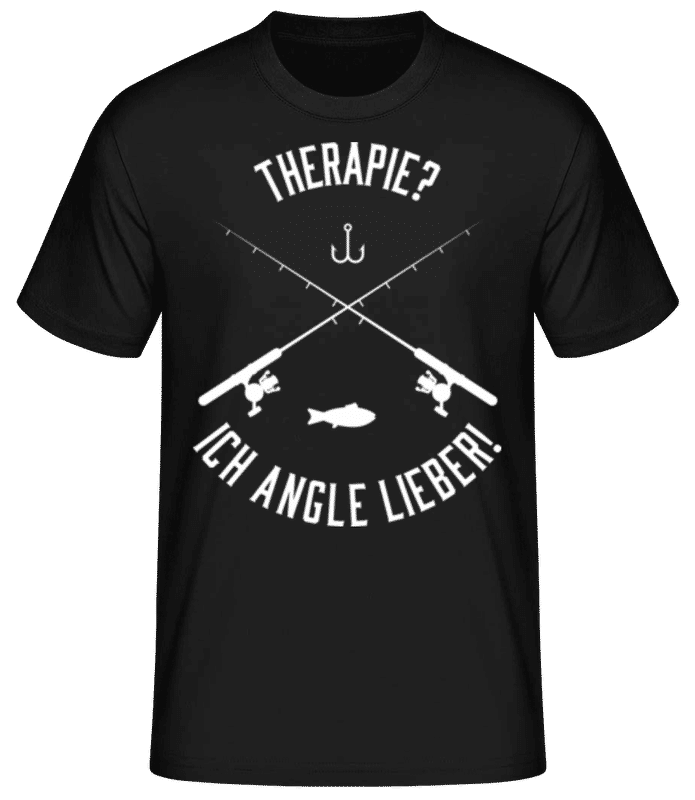 Vorschau: Therapie Ich Angel Lieber - Männer Basic T-Shirt - Schwarz - Vorne