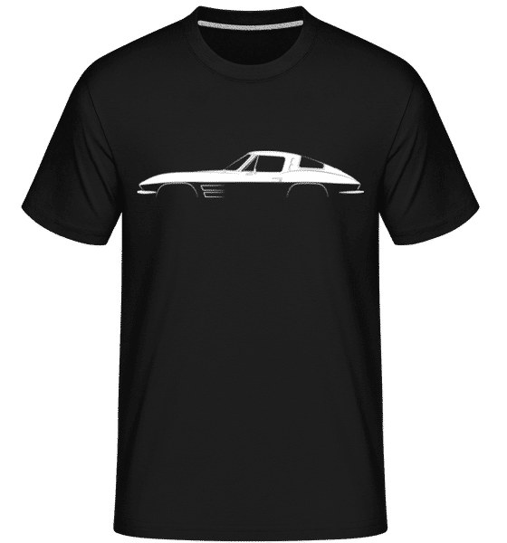 'Chevrolet Corvette C2' Silhouette -  T-Shirt Shirtinator homme - Noir - Devant