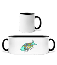 Douder Fisch - Tasse zweifarbig - Weiß / Schwarz - Vorne