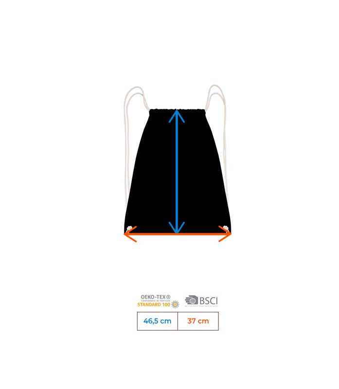 Aperçu: Equipe Du Marié - Sac à dos Drawstring - Noir - Messung