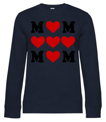 Amour Maman Cœur - Sweat-shirt standard pour femme - Bleu marine - Devant