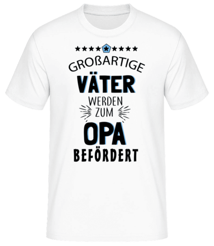 Vorschau: Großartige Väter Beförderung Zum Opa - Männer Basic T-Shirt - Weiß - Vorne