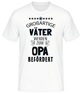 Großartige Väter Beförderung Zum Opa - Männer Basic T-Shirt - Weiß - Vorne
