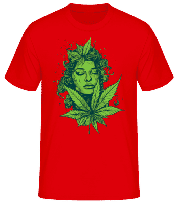 Cannabis Head Woman - Camiseta básica para hombre - Rojo - delante