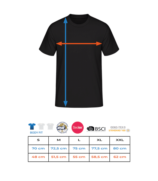 Aperçu: T-shirt Fonctionnel Hommes - Tableau des tailles