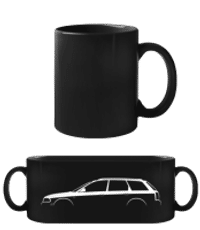 'Audi RS 4 Avant (B5)' Silhouette - Black Mug - Black - Front