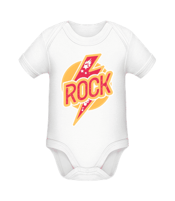 Rock - Body manches courtes bio - Blanc - Devant