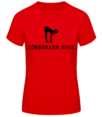 Löwenzahn Yoga - Frauen Basic T-Shirt - Rot - Vorne