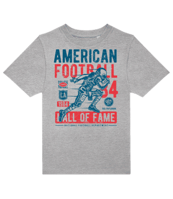 American Football Vintage - Detské tričko B&C - Melírovo šedá - Predné