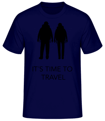 It's Time To Travel - T-shirt homme B&C - Bleu marine - Devant