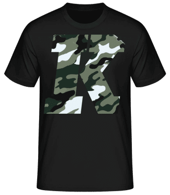 King Camouflage - Pánske basic tričko - Čierna - Predné