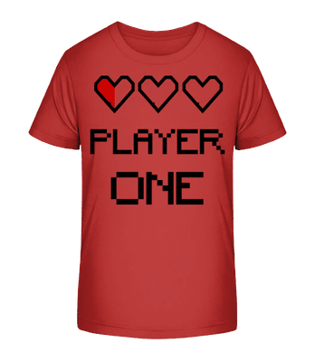 Player One - Kinder Bio T-Shirt Stanley Stella 2.0 - Rot - Vorne