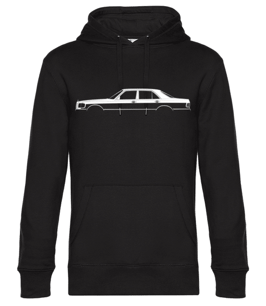 'Mercedes 500 SE W126' Silhouette - Sweat à capuche premium Unisexe - Noir - Devant