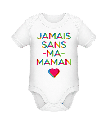 Jamais Sans Ma Maman - Body manches courtes bio - Blanc - Devant