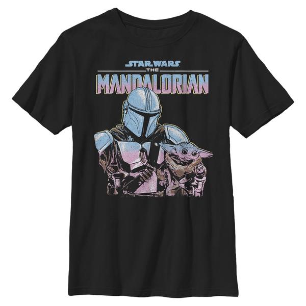 Aperçu: Star Wars - The Mandalorian - Mandalorian & the Child Lone Wolf - Enfant T-shirt - Noir - Devant