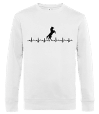 Pulsation Cheval - Sweat-shirt standard pour homme - Blanc - Devant