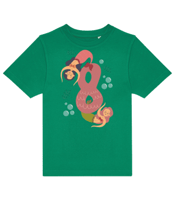 Mořské Panny 8 - Dětské tričko B&C - Irish green - Napřed