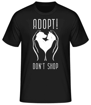 Adopt Dont Shop - Men's Basic T-Shirt - Black - Front