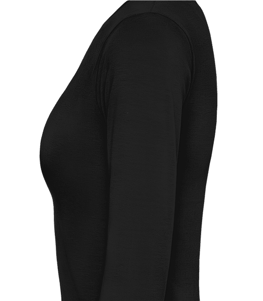 Aperçu: Ugly Ho Ho Ho - T-shirt à manches longues standard Femme - Noir - Gauche