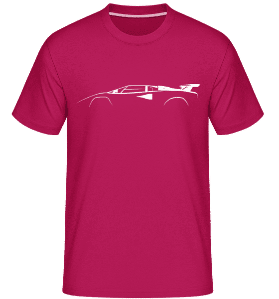 Preview: 'Lamborghini Countach LP400' Silhouette - Shirtinator Men's T-Shirt - Magenta - Front