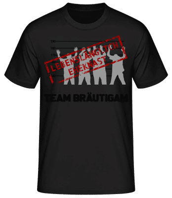 Häftling Team Bräutigam Schwarz - Männer Basic T-Shirt - Schwarz - Vorne