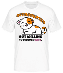 Introverted Willing Discuss Cats · Männer Basic T-Shirt